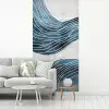 Lijnen - Golven - Abstract - Blauw fotobehang vinyl groot -woonkamer