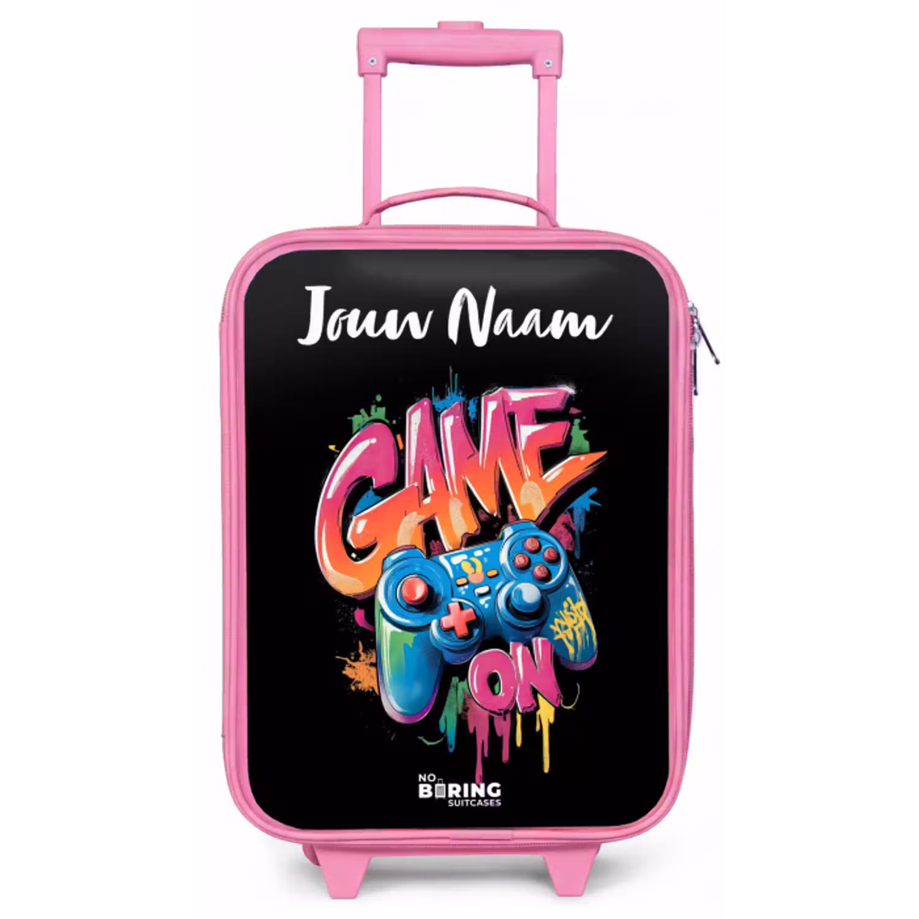 Controller - Game - Graffiti - Tekst Kinderkoffer - Roze klein -zz3dotto