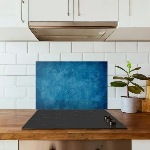 Beton - Blauw - Vintage - Structuur - Industrieel keuken achterwand spatscherm klein -sfeer2