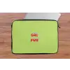 Grl pwr - Groen - Rood - 3D laptophoes neopreen klein -tafel