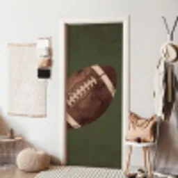 Football - Hout - Sport - Groen deurposter klein -sfeer6