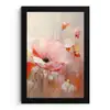 Bloemen - Watercolor - Roze - Abstract - Kunst fotolijst zwart zonder passe partout klein -3d