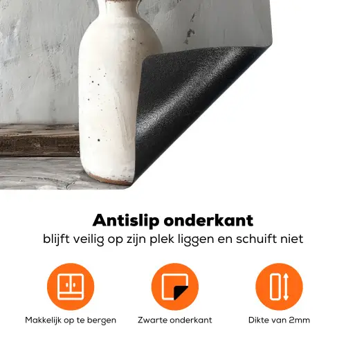 Stillevensschets in Crème en Hout Inductie beschermer vinyl 3mm klein -zzzzzzz-td-onderkant