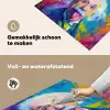 Oude man - Expressief - Kleurrijk Inductie beschemer met haakjes middel -ky-schoon-nl