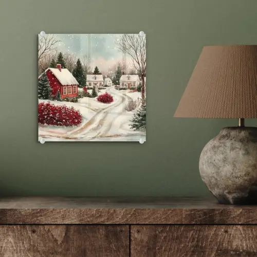 Kerstsfeer - Landelijk - Rood plexiglas 5mm klein -sfeer3