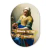 Melkmeisje - Goud - Quotes - Schilderij - Oude meesters Wandcirkel Ovaal Forex klein -3d