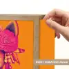 Kimono - Hondje - Bloemenkroon - Oranje Light Box met batterij (Wandlamp) middel -USP_websiteprintNL