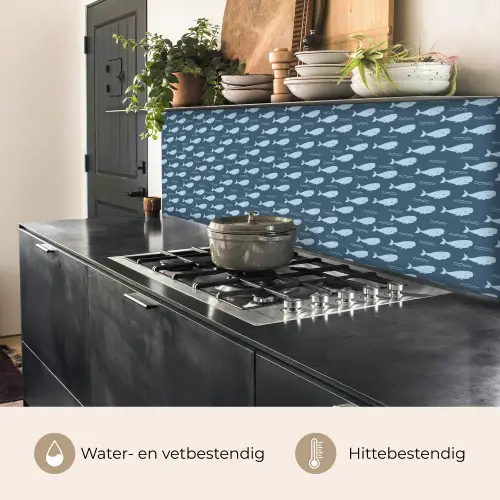 Klein - Oceaan - Golven - Blauw keuken achterwand 2 middel 871 -usp_NL