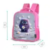 Paars Pluizig Vriendje met Madelief Kinderrugzak - Roze middel -productfoto_formaten
