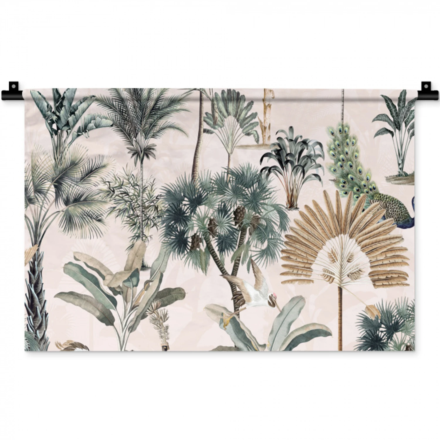 Retro - Jungle - Natuur - Dieren Wandkleed katoen klein -zz3d