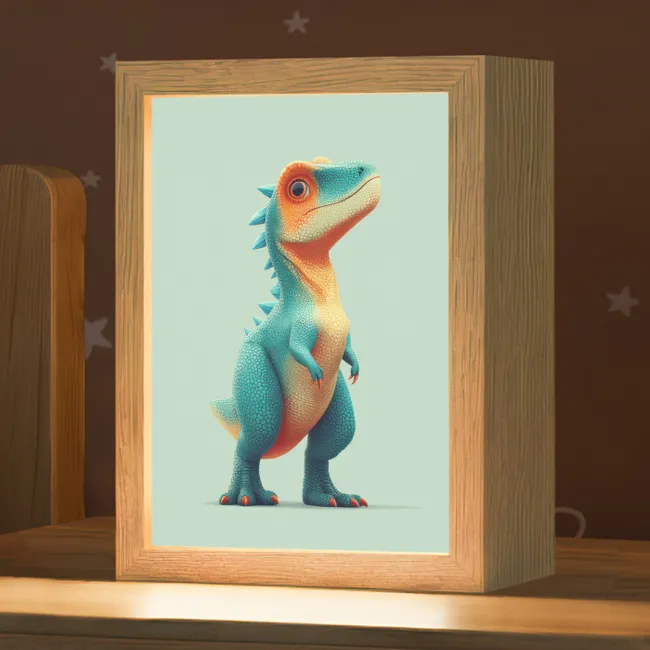 Nachtlampje - Cartoon - Dino - Oranje - Stekels