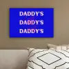 Blauw - Daddy's - Blokletters canvas 2cm klein -sfeer3