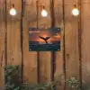 Walvis staart - Water - Zonsondergang tuinposter los doek klein -sfeer1