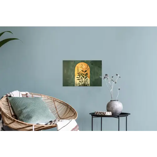 Plant - Bloemen - Wit Muursticker klein -plant