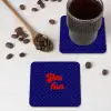 Yes fun - Rood - Blauw - Stippen onderzetter kurk middel -sfeer2