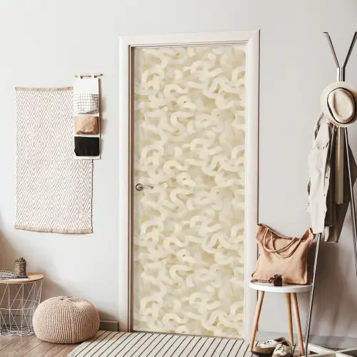 Abstract - Lijnen - Beige deurposter klein 289 -sfeer6