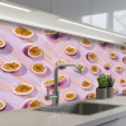 Passievrucht - Tropisch - Paars keuken achterwand 2 middel 871 -3d_schuin