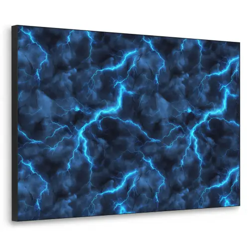 Donker - Blauw - Bliksem Textielframe zwart klein 947 -3d
