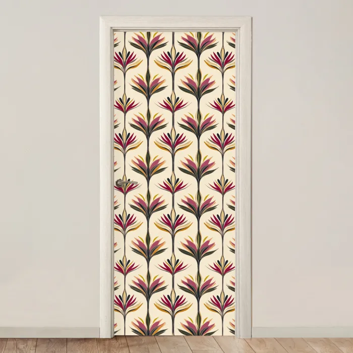 Waaier - Motief - Kleurrijk deurposter klein 289 -3d_beige