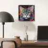 Kat - Graffiti - Dieren - Kleuren - Grijs plexiglas 5mm klein -sfeer6