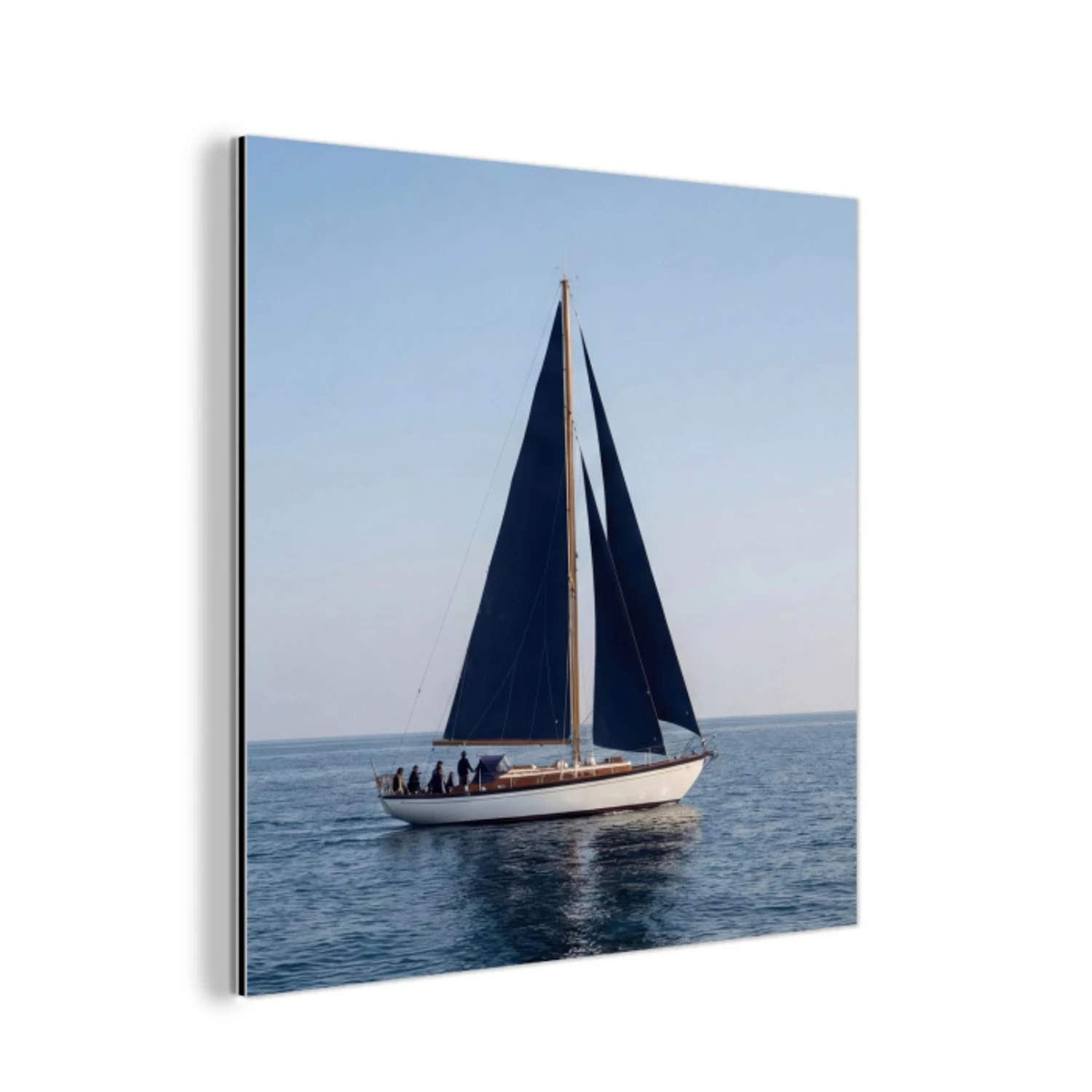 Zeilboot - Zee - Blauw aluminium wit klein -3d