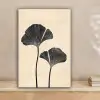 Bladeren - Minimalistisch - Zwart canvas 2cm klein -sfeer1