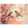 Vogels - Romantic - Bloesemtak tuinposter los doek klein -3d
