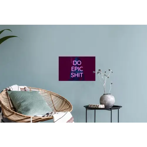 Buste - Neon - LED - Letters Muursticker klein -plant