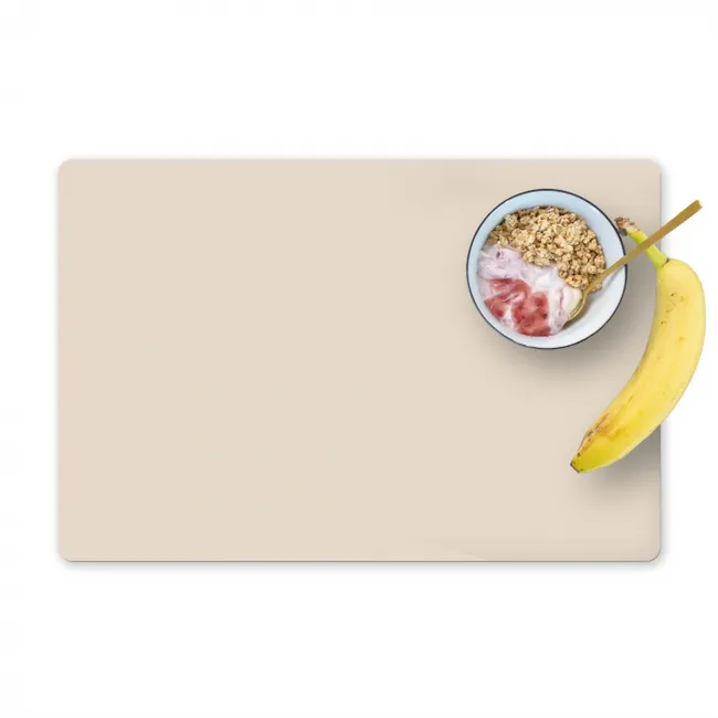 Placemat - 6 pieces - Beige - Solid color