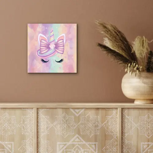 Eenhoorn - Glitters - Regenboog - Pastel aluminium wit klein -sfeer4