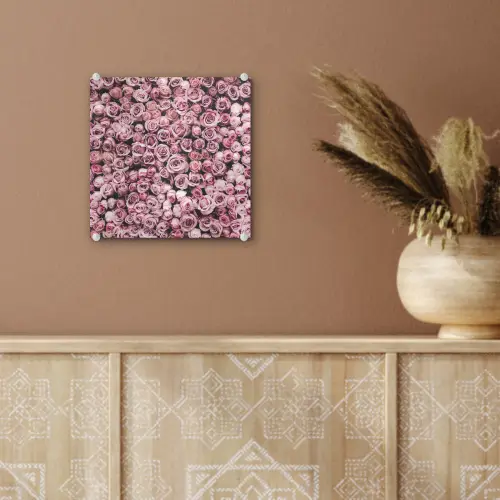 Bloemen - Rozen - Natuur - Roze - Botanisch plexiglas 5mm klein -sfeer5