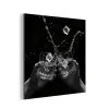 Whickyglazen - Ijs - Spetters - Zwart aluminium wit klein -3d
