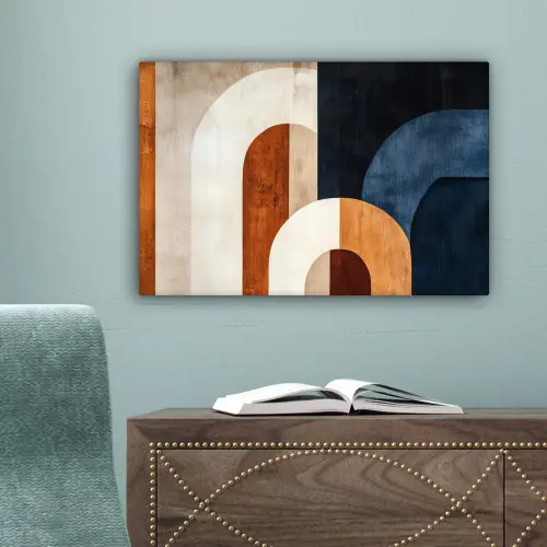 Abstract - Vormen - Donkerblauw canvas 2cm klein -sfeer4