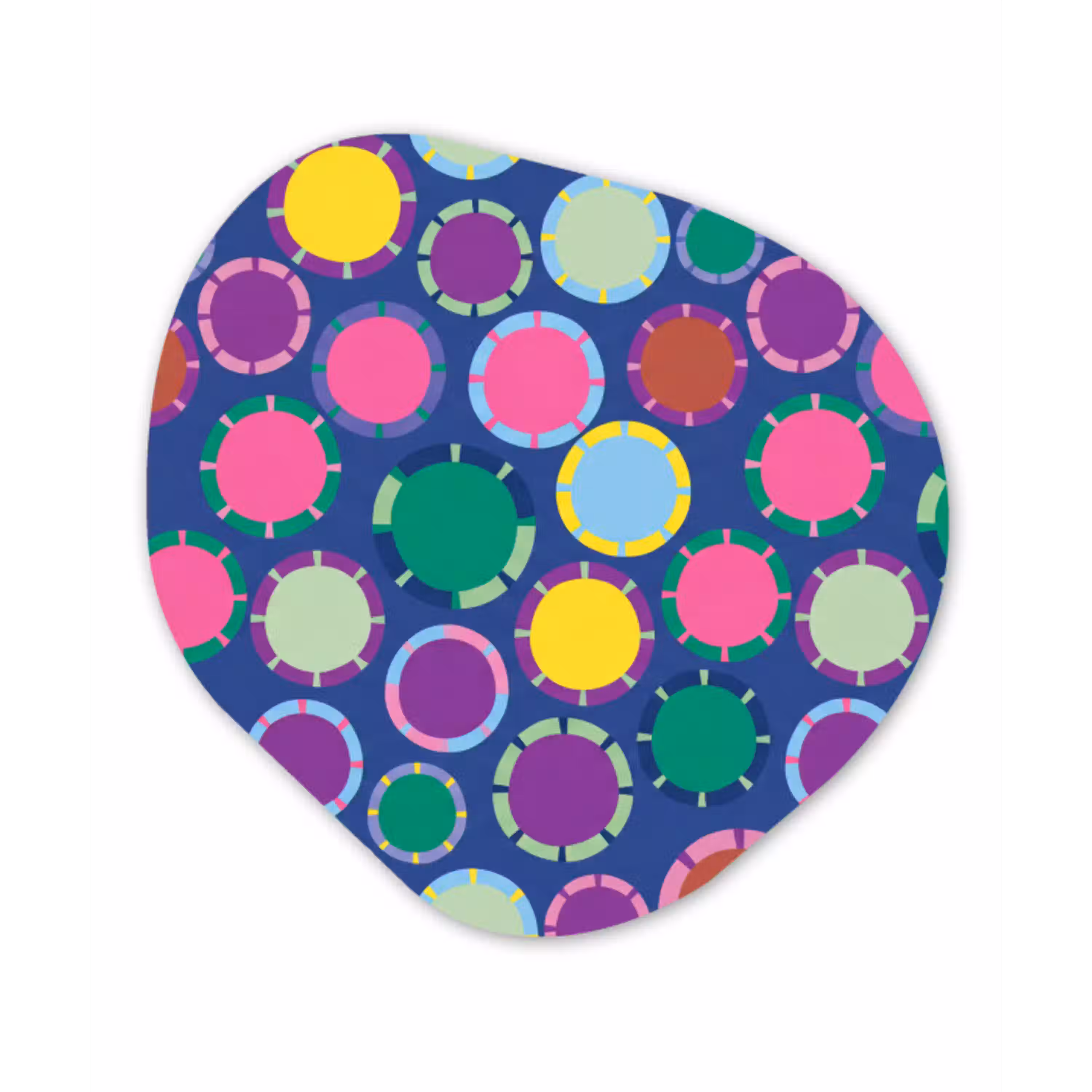 Patroon - Cirkels - Abstract - Kleurrijk Wandcirkel Organisch Plexiglas middel -3d