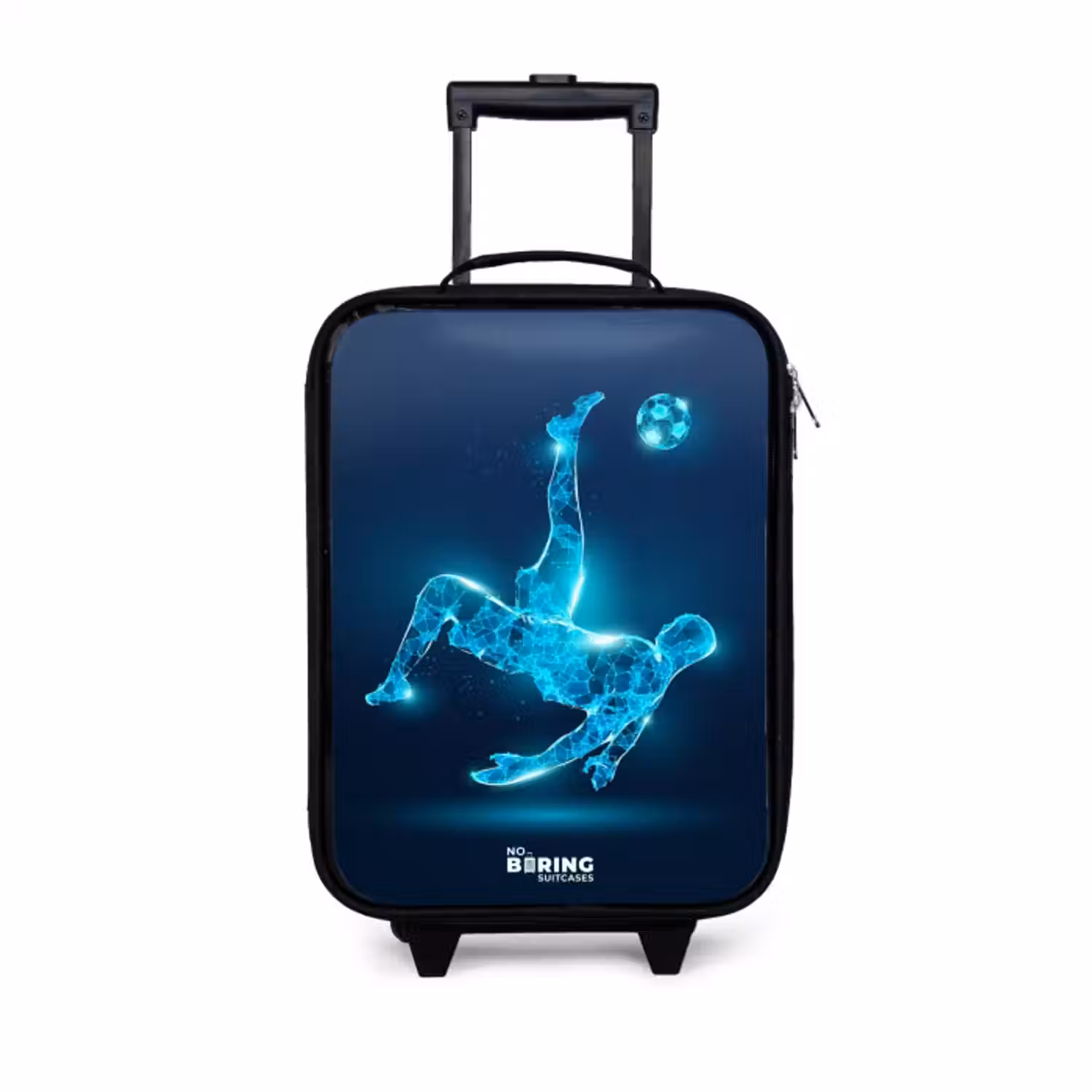 Valise enfant - Noir - Omake en football bleu néon
