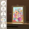 Bloemen - Schilderij - Natuur - Botanisch Light Box met kabel (Tafellamp) klein -USP_NL