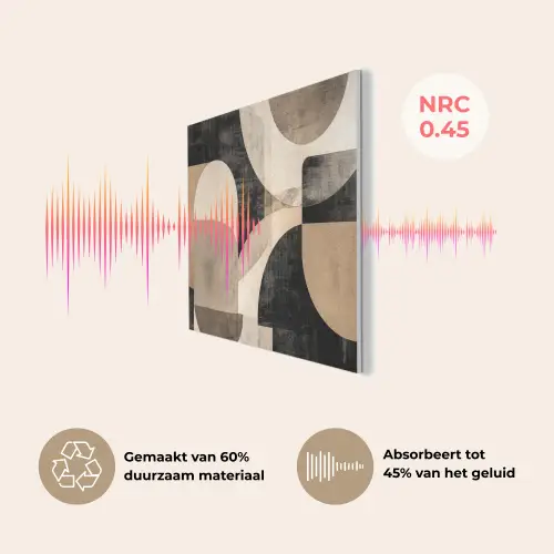 Abstract - Vormen - Modern - Beige PET vilt klein -USP_NL