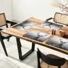 Hert - Mistig - Zwart - Wit Placemat vinyl groot -zzsfeer4_Kitchenyeah-website