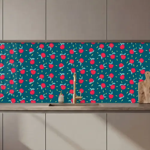 Blauwgroen - Appels - Vruchten keuken achterwand 2 middel 871 zz_3dshopping