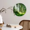 Natuur - Bomen - Bos - Groen - Zon - Gras - Planten Wandcirkel kunststof plaat 5mm dik klein -sfeer4