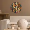 Figuren - Abstract - Symbolen Akoestische PET Vilt - Rond klein -sfeer1