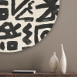 Geometrisch - Figuren - Zwart Akoestische PET Vilt - Rond klein 838 -sfeer5_closeup