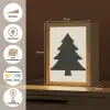 Kerstboom - Zwarte kerstboom - Boom - Japandi Light Box met kabel (Wandlamp) klein -USP_websiteoverzichtNL
