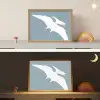 Dino - Pteranodon - Dinosaurus - Blauw Light Box met batterij (Wandlamp kind) middel -sfeer3_kind