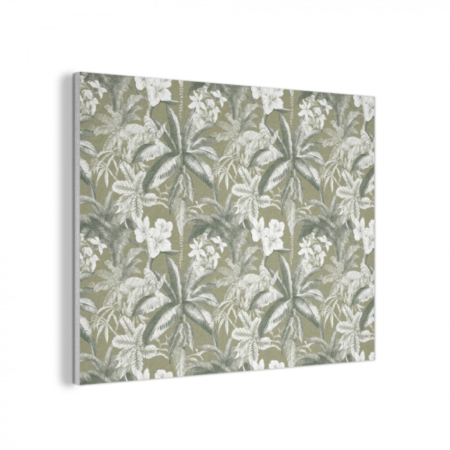 Botanisch - Bloemen - Groen PET vilt klein 837 -3d