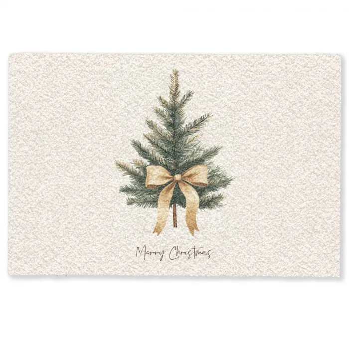 Kerstboom - Kerst - Merry Christmas - Beige Deurmat klein -zkaufland3d
