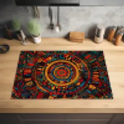 Mandala - Cirkels - Patronen Inductie beschermer vinyl 3mm klein -sfeer5