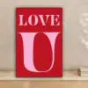 Rood - Love - Valentijn - Roze canvas 2cm klein -sfeer1
