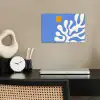 Minimalistisch - Organisch patroon - Blauw poster papier klein -sfeer1