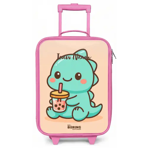 Kawai - Dino - Bubbletea Kinderkoffer - Roze klein -zz3dotto